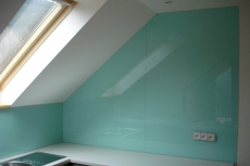 Hotel Beskydy- obklad stěn, Lacobel pastel grun